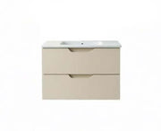 Vanity Suspended 24 in Taupe 2Drawers Undermounted slider with countertop.