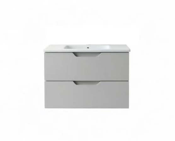 Vanity Suspended 24 in 2Drawers Undermounted slider with countertop 5 Colors Gray