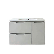 Vanity Suspended 40 in 2Drawers 1Door Undermounted slider with countertop 5 Colors