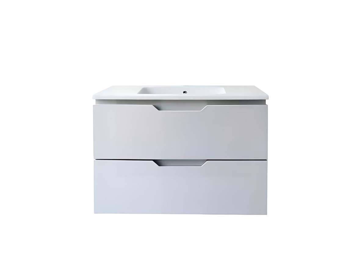 Vanity Suspended 36 in 2Drawers Undermounted slider with countertop 5 Colors Gray