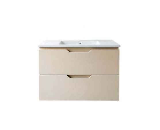 Vanity Suspended 30 in 2Drawers Undermounted slider with countertop 5 Colors Taupe
