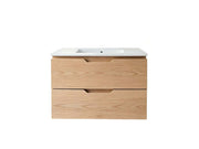 Vanity Suspended 36 in Natural 2Drawers Undermounted slider with countertop.