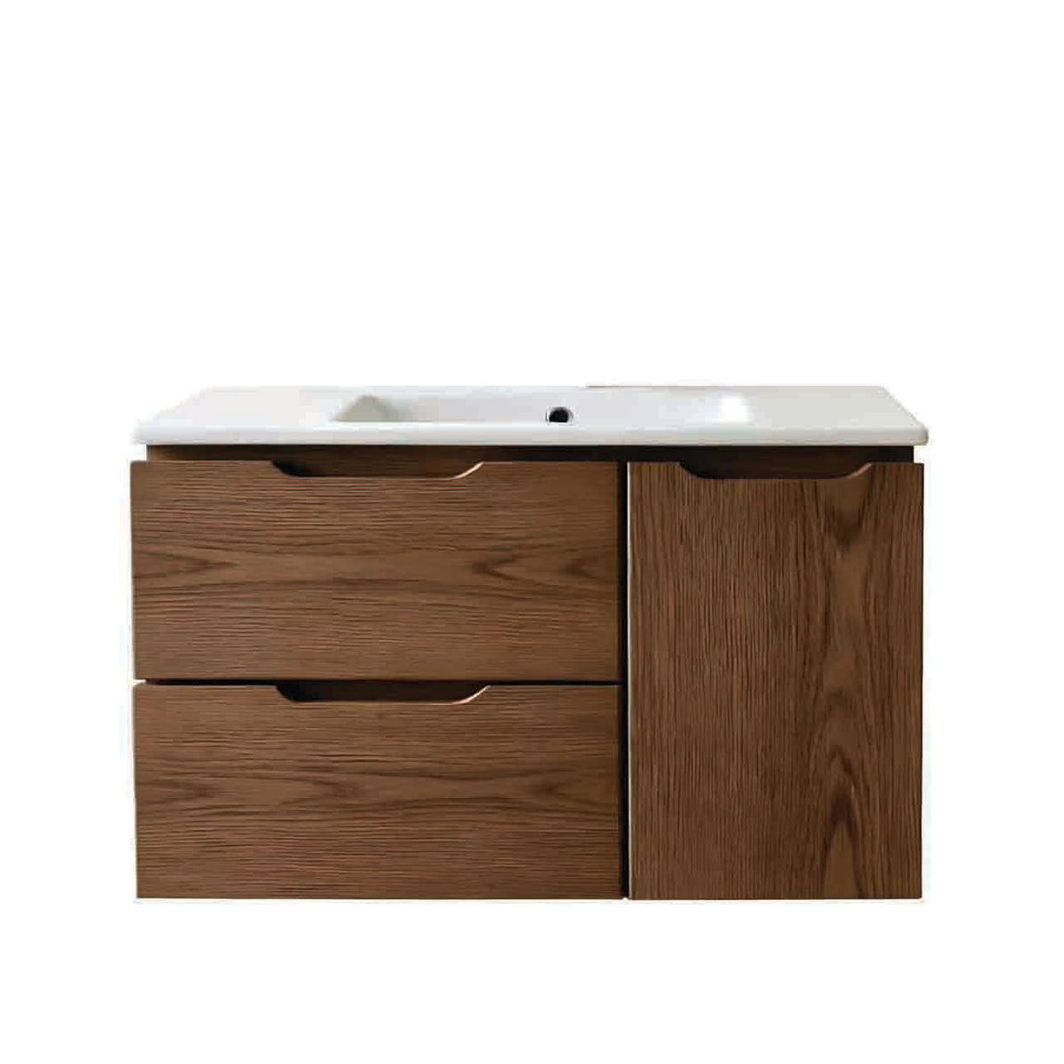 Vanity Suspended 40 in 2Drawers 1Door Undermounted slider with countertop 5 Colors