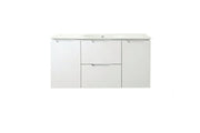 Vanity Suspended 48 in 2Drawers 2Doors Undermounted slider with countertop 5 Colors White