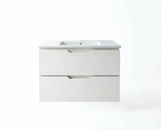 Vanity Suspended 30 in 2Drawers Undermounted slider with countertop 5 Colors White