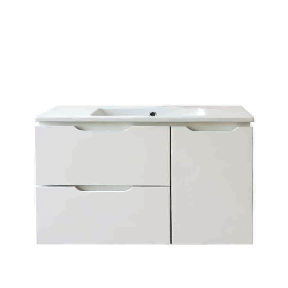 Vanity Suspended 40 in 2Drawers 1Door Undermounted slider with countertop 5 Colors