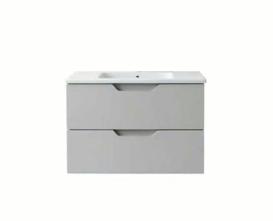 Vanity Suspended 30 in 2Drawers Undermounted slider with countertop 5 Colors Gray