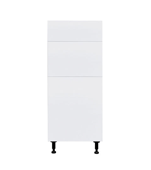 Armoire de cuisine bas 3 tiroirs blanc laqué 15 L x 34 3/4 H x 24 po.