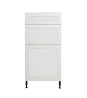 18 L x 34-3/4 H x 24" Shaker White Base Kitchen Cabinet 3 Drawers
