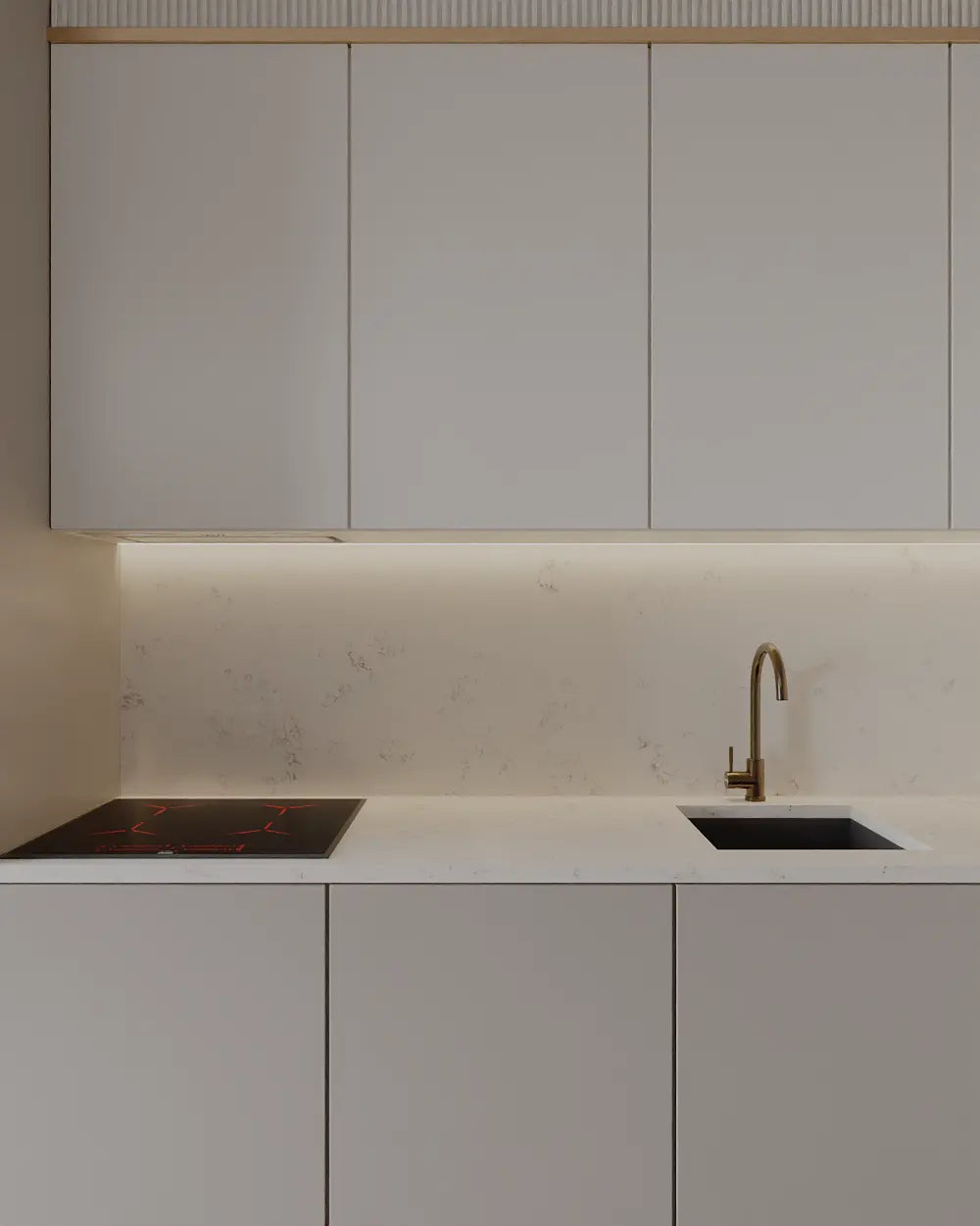 Countertop Quartz 2cm - 3cm TCE 4005 Carrara Cloud 63x126 in.