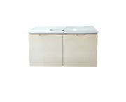 Vanity Suspended 40 in 2Doors with countertop 5 Colors Taupe