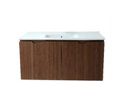 Vanity Suspended 40 in Walnut 2Doors with countertop.