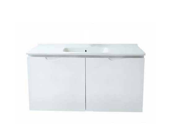Vanity Suspended 40 in White 2Doors with countertop.