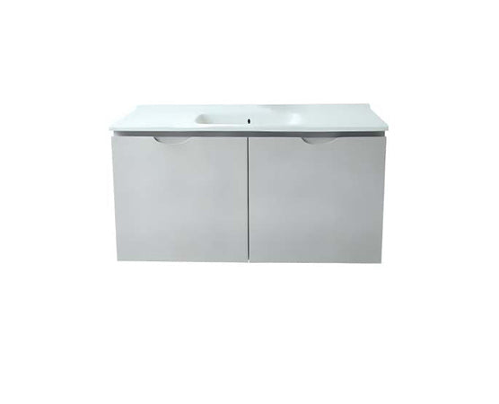 Vanity Suspended 40 in 2Doors with countertop 5 Colors Gray