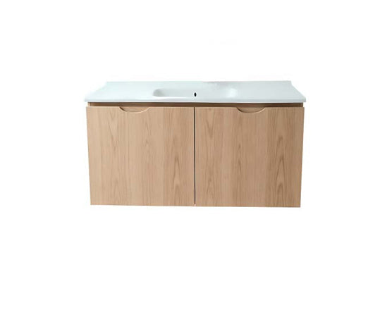 Vanity Suspended 40 in 2Doors with countertop 5 Colors Natural