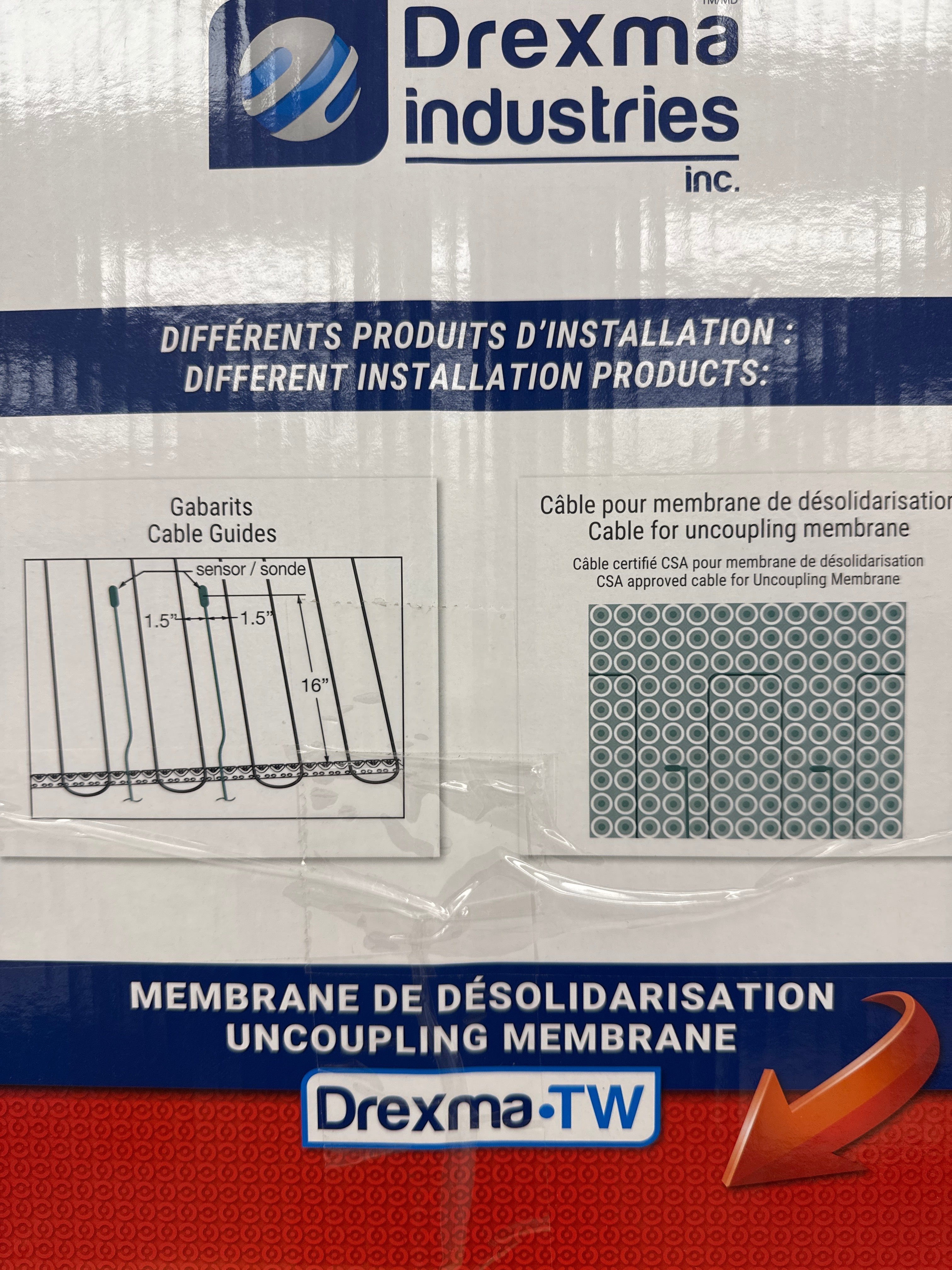 Système de chauffage au sol par câble, 3,7 watts, 3 emplacements, 119,9 pi²