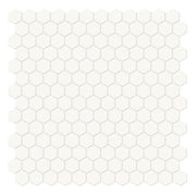 Mosaïque hexagonale mate blanche Soho Canvas en porcelaine, 1 po, boîte de 9,39 pi²