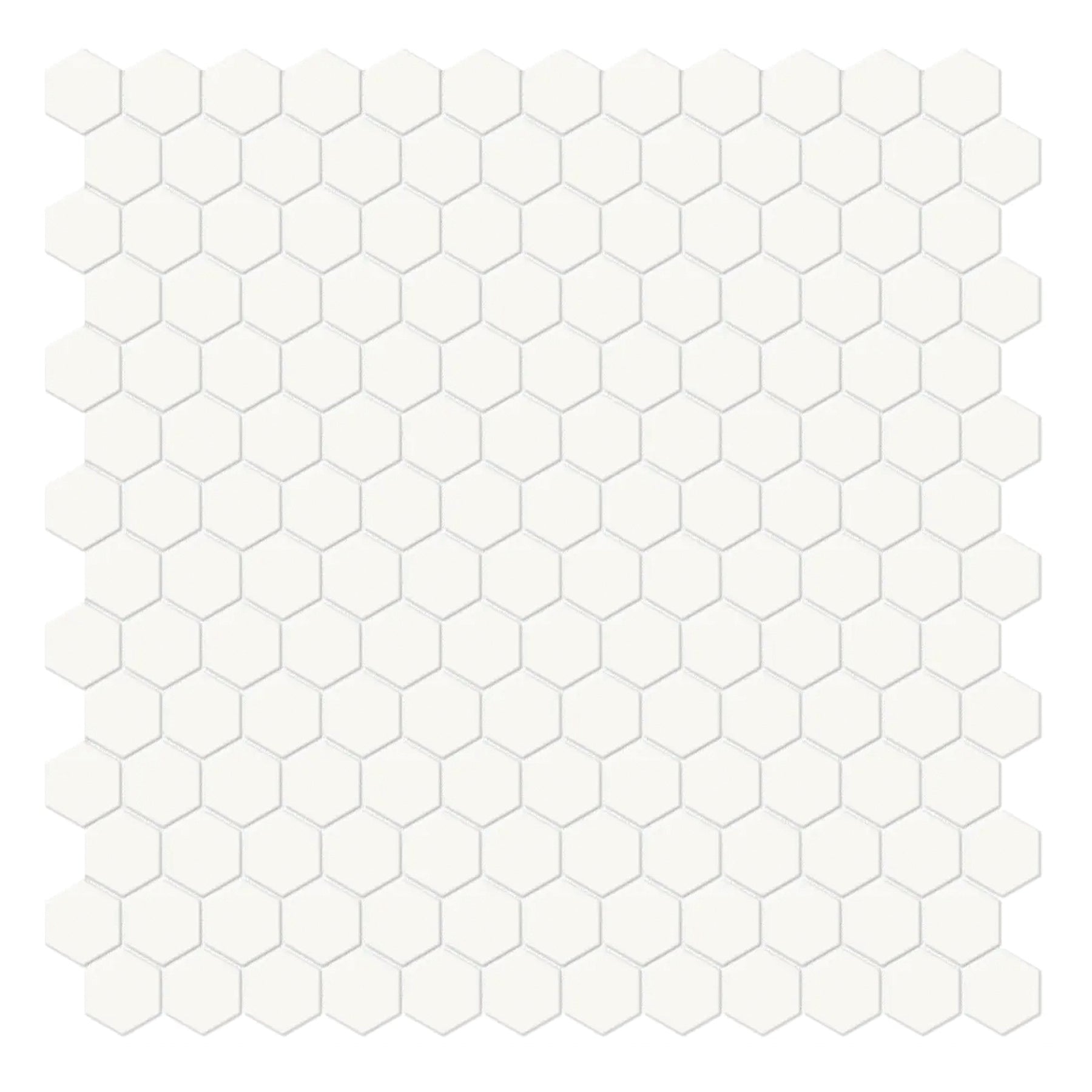 Mosaïque hexagonale mate blanche Soho Canvas en porcelaine, 1 po, boîte de 9,39 pi²