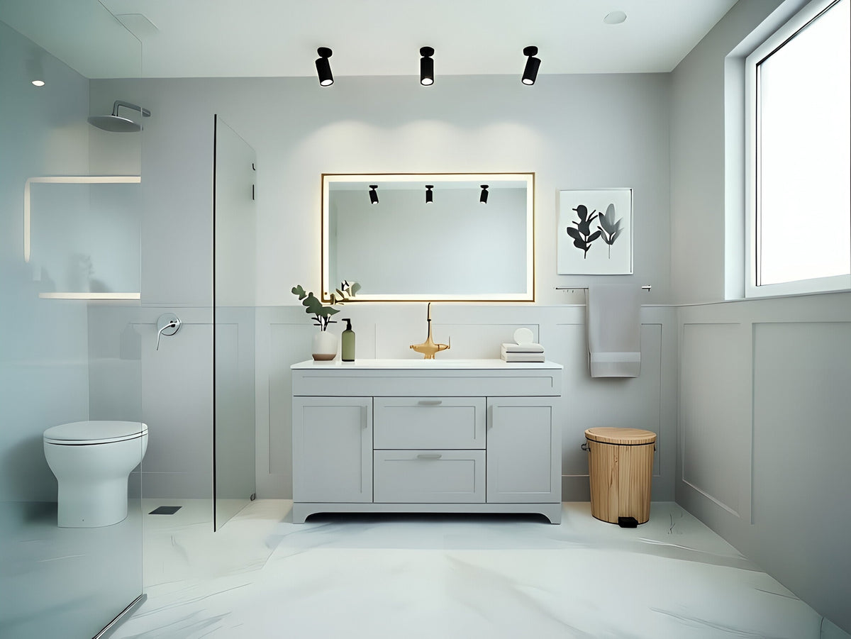 Vanity 48 in 2 Drawers 2 Doors With Countertop 3 Colors