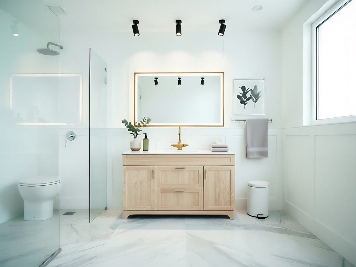 Vanity 48 in 2 Drawers 2 Doors With Countertop 3 Colors