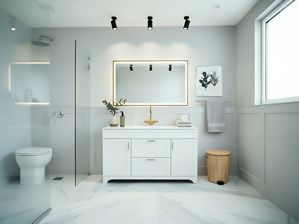 Vanity 48 in 2 Drawers 2 Doors With Countertop 3 Colors