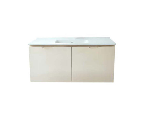 Vanity Suspended 48 in 2Doors with countertop 5 Colors Taupe