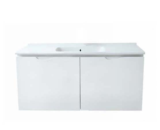Vanity Suspended 48 in White 2Doors with countertop.