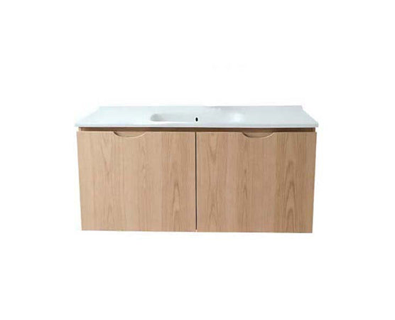 Vanity Suspended 48 in 2Doors with countertop 5 Colors Natural