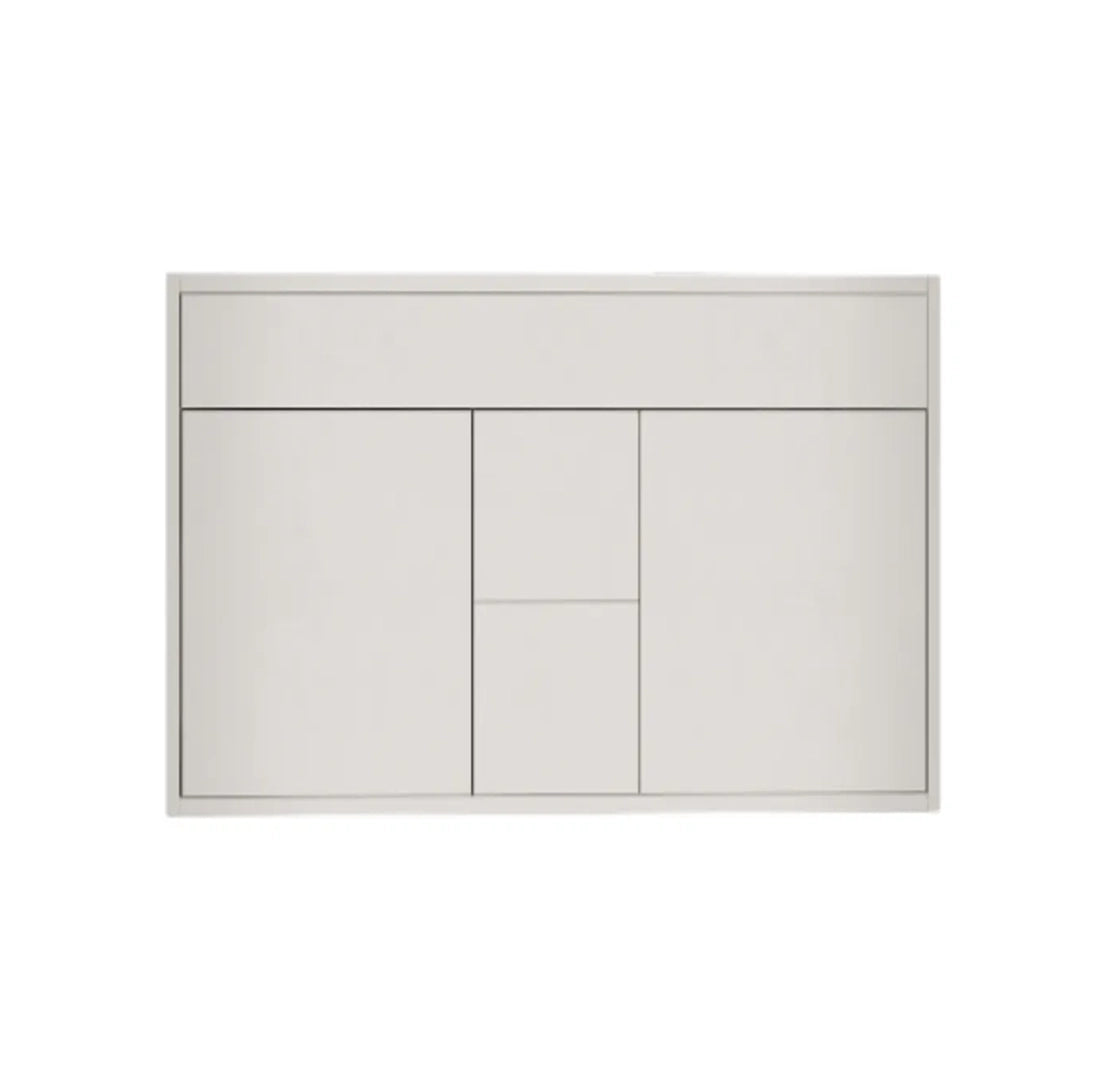 Glossy White Vanity 48 in. Suspended 2 Drawers & 2 Doors with Countertop