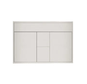 Glossy White Vanity 48 in. Suspended 2 Drawers & 2 Doors with Countertop