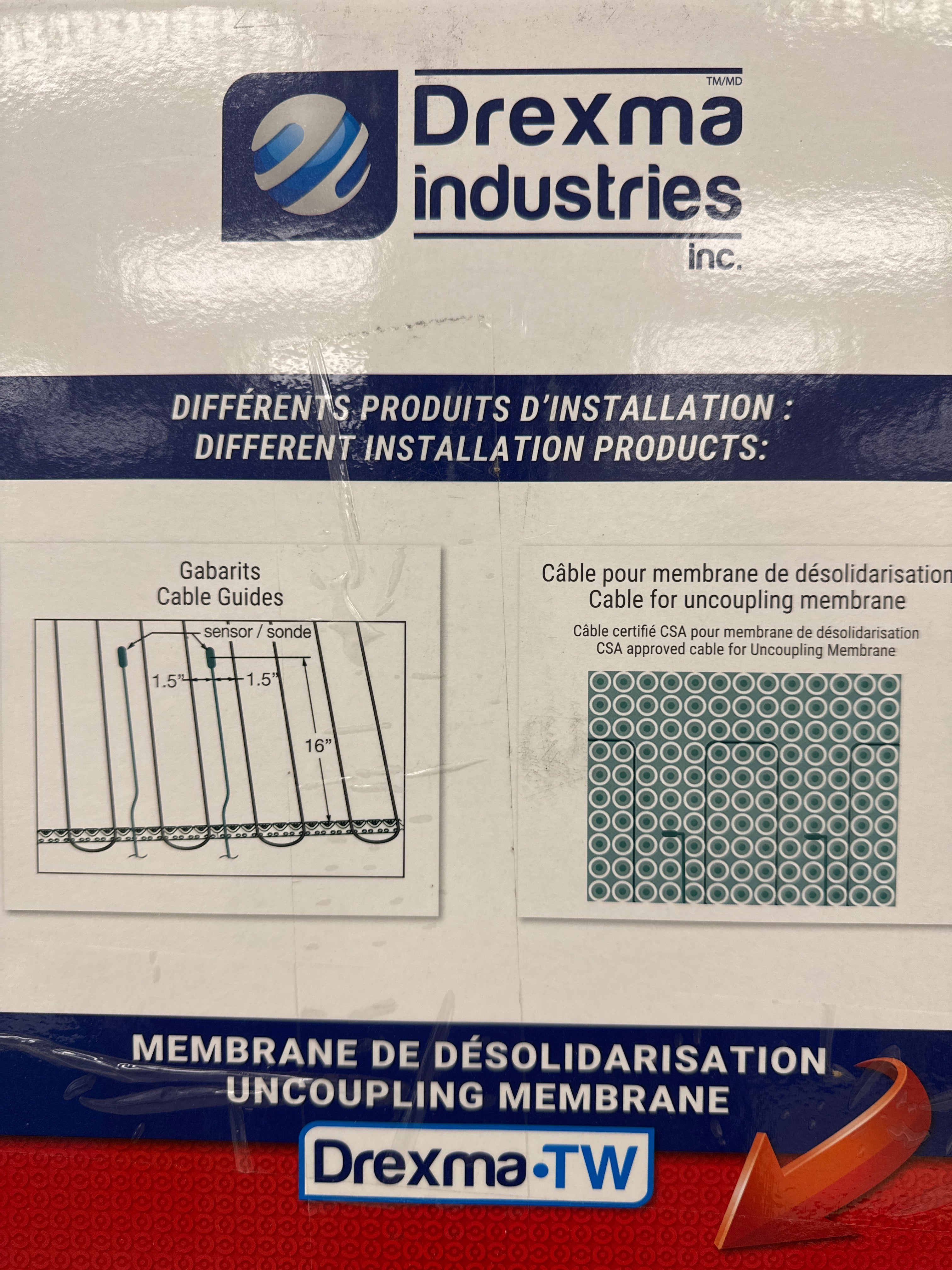 Système de câble chauffant par le sol 3,7 watts - 3,7CWC-240V-106