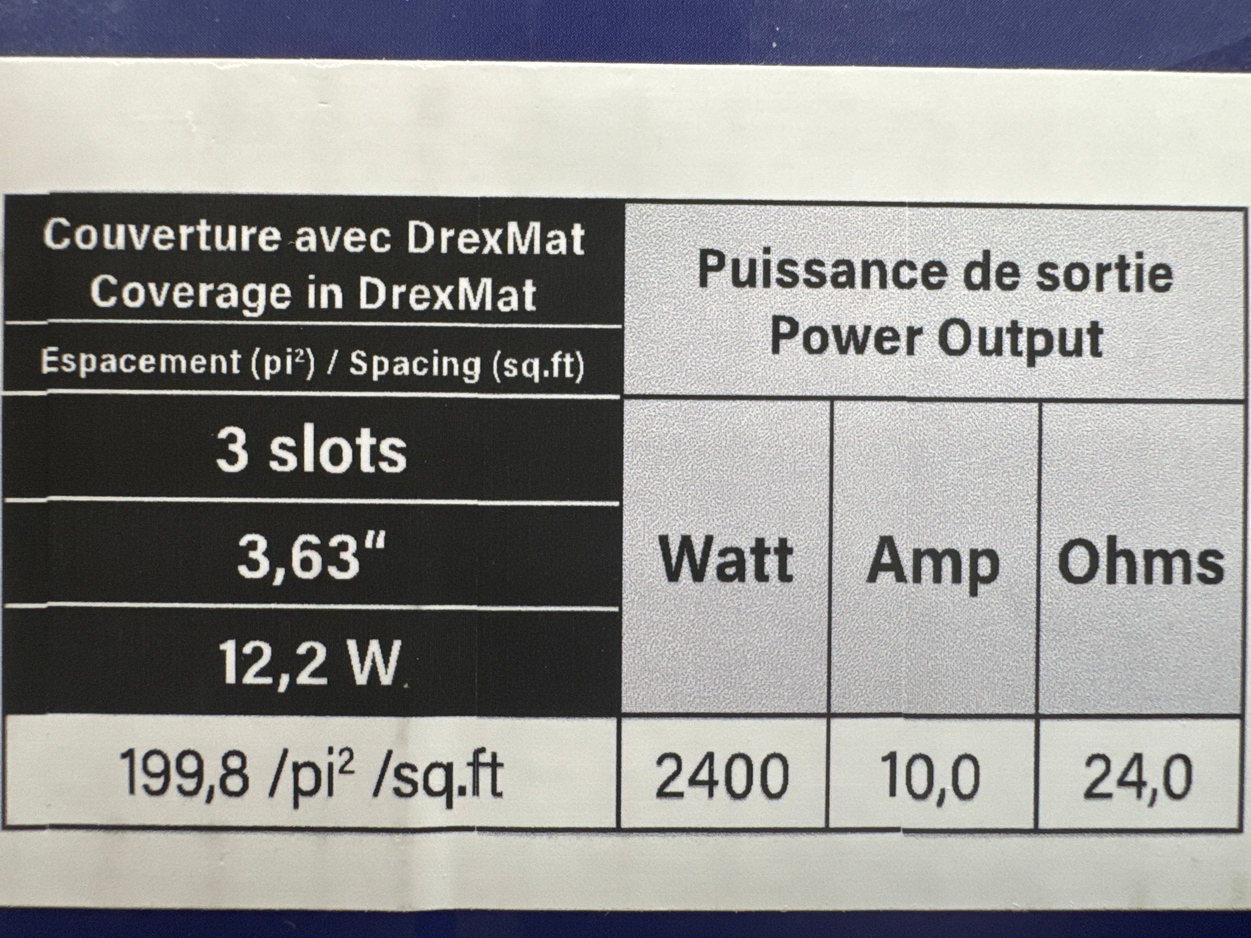 Underfloor Heating Cable System 3.7 watt - 3,7CWC-240V-192 199.8 SF