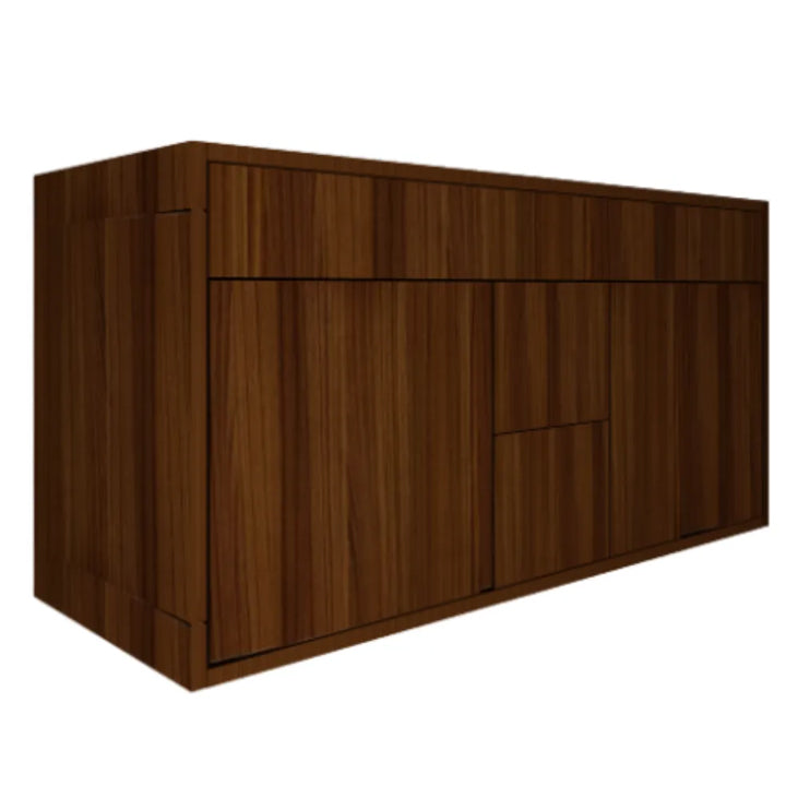 Vanité 48 po. Suspendu 2 tiroirs et 2 portes cannelle chaude avec comptoir