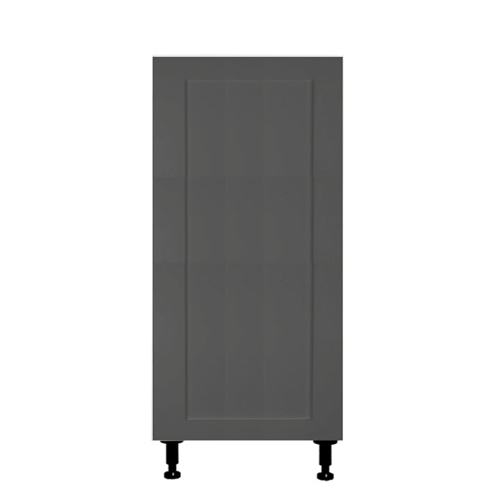 Armoire de cuisine bas 1 porte shaker gris mat  18 L x 34 3/4 H x 24 P po