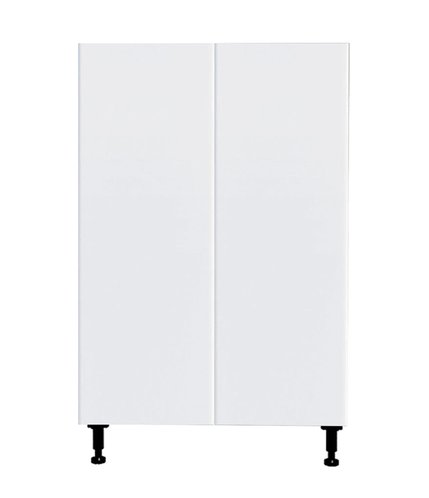Armoire de cuisine bas 2 portes blanc laqué 27 L x 34 3/4 H x 24 po