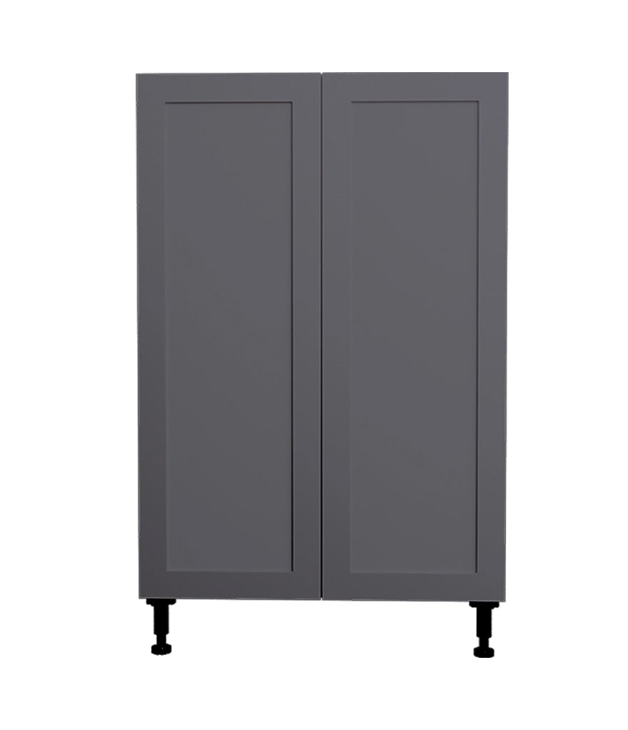 Shaker Meuble bas de cuisine gris mat 2 portes 24 L x 34 3/4 H x 24 P po