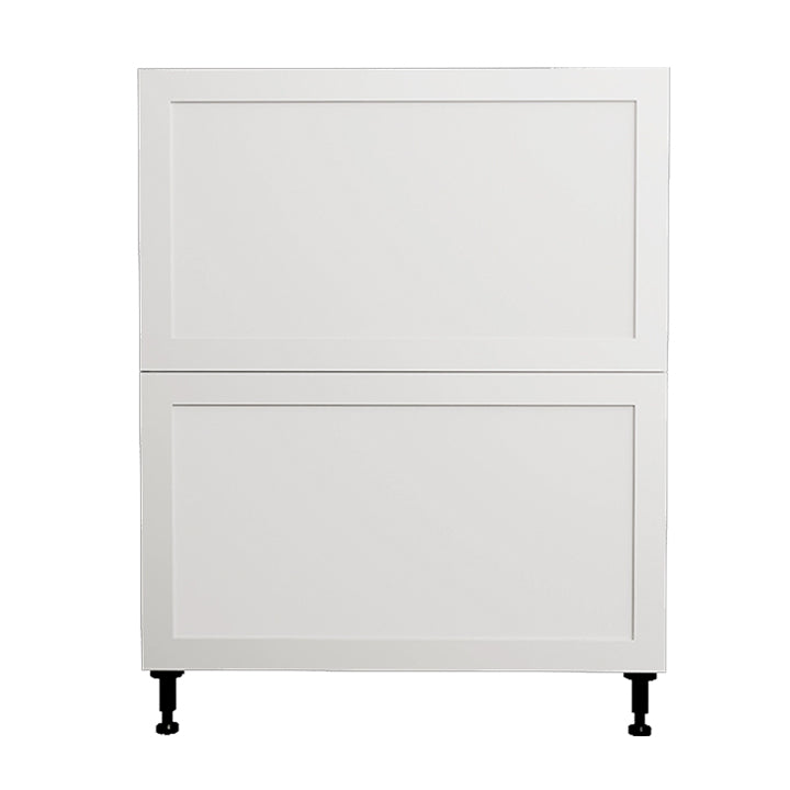 30 L x 34-3/4 H x 24" Shaker White Base Kitchen Cabinet 2 Drawers