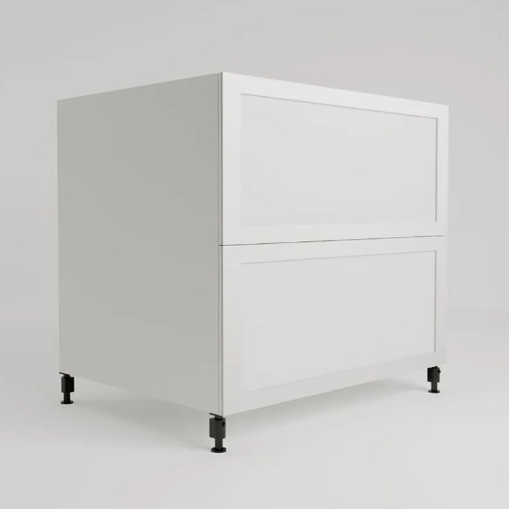 30 L x 34-3/4 H x 24" Shaker White Base Kitchen Cabinet 2 Drawers