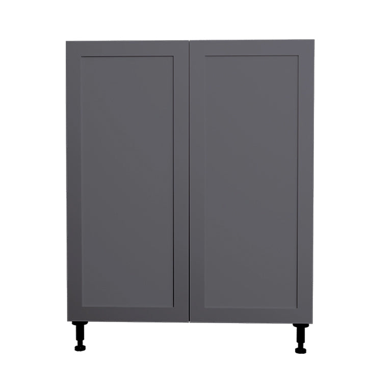 Shaker Matte Grey Kitchen Base Cabinet 2 Doors Unit 30 L x 34 3/4 H x 24 P in