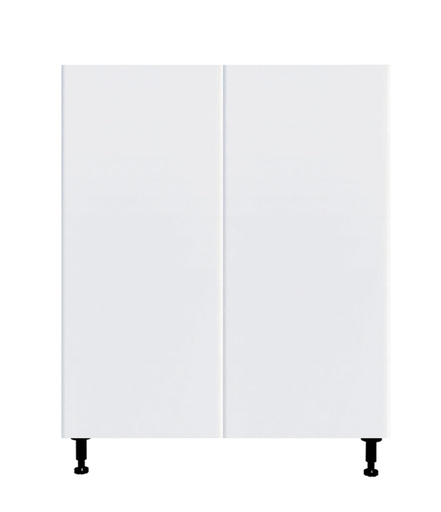 Glossy White Kitchen Base Cabinet 2 Doors Unit 36 L x 34 3/4 H x 24 P in