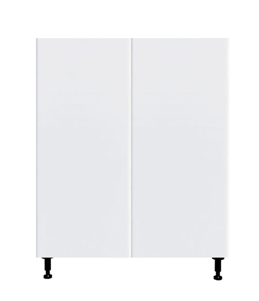 Glossy White Kitchen Base Cabinet 2 Doors Unit 36 L x 34 3/4 H x 24 P in