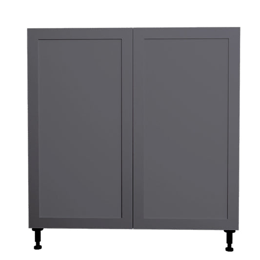 Shaker Matte Grey Kitchen Base Cabinet 2 Doors Unit 36 L x 34 3/4 H x 24 P in