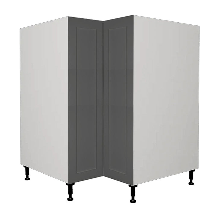 Shaker Matte Grey Kitchen Cabinet Base Corner Unit 33 L x 34 3/4 H x 24 P