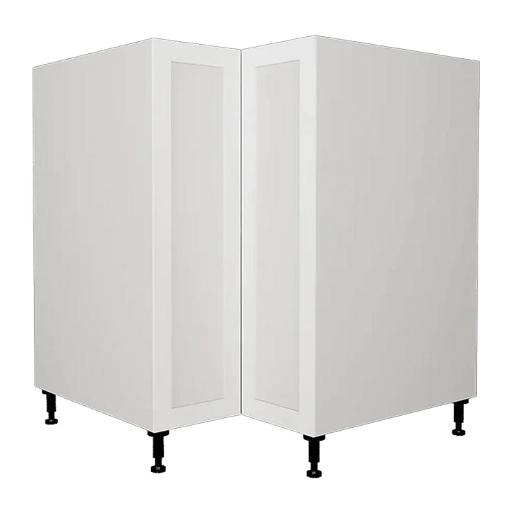 36 L x 34 3/4 H x 24" Shaker White Base Corner Kitchen Cabinet 2 Doors