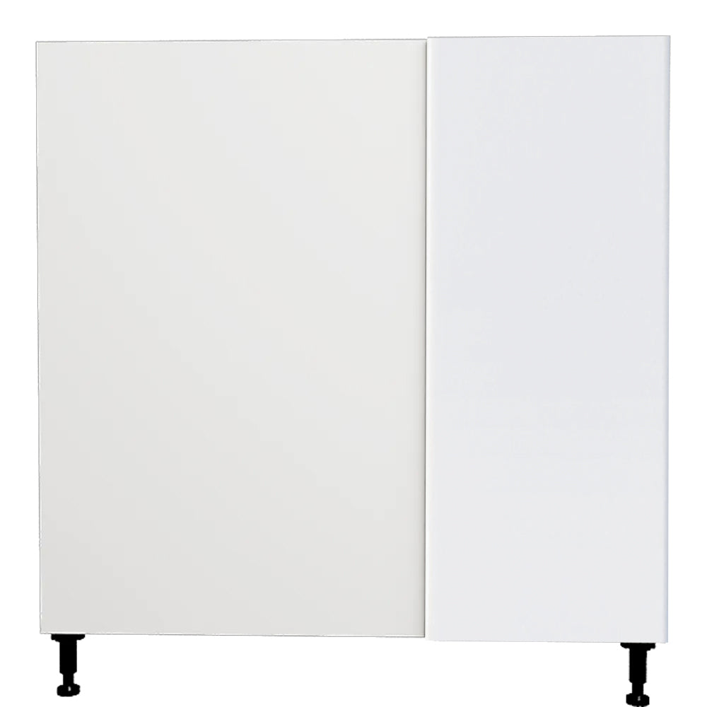 Glossy White Kitchen Cabinet Corner Base  Unit 36 L x 34 3/4 H x 24 P in