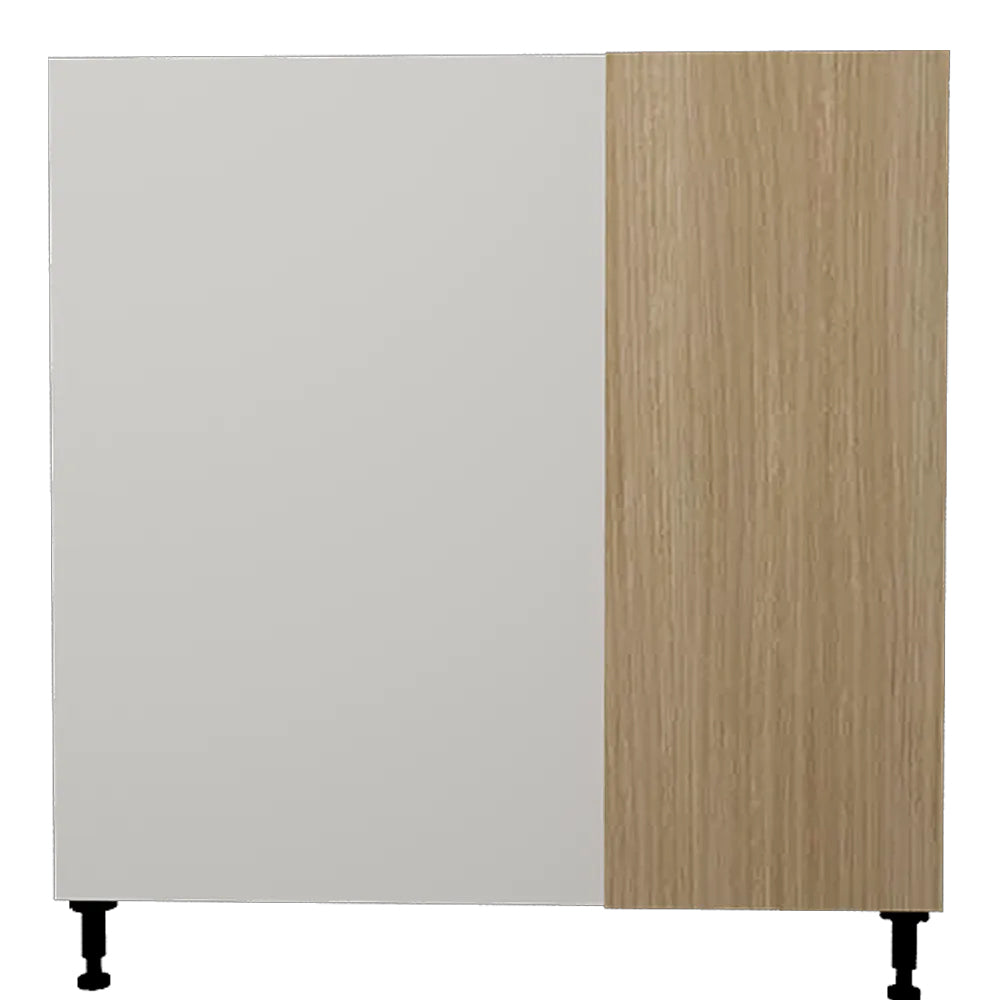 36 L x 34 3/4 H x 24 P" Natural Beauty Kitchen Cabinet Corner Base Unit