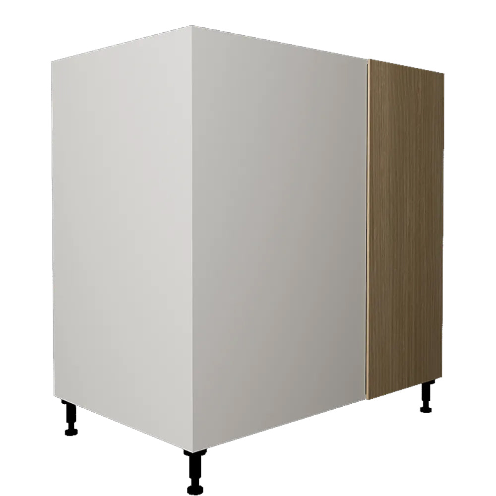 36 L x 34 3/4 H x 24 P" Natural Beauty Kitchen Cabinet Corner Base Unit