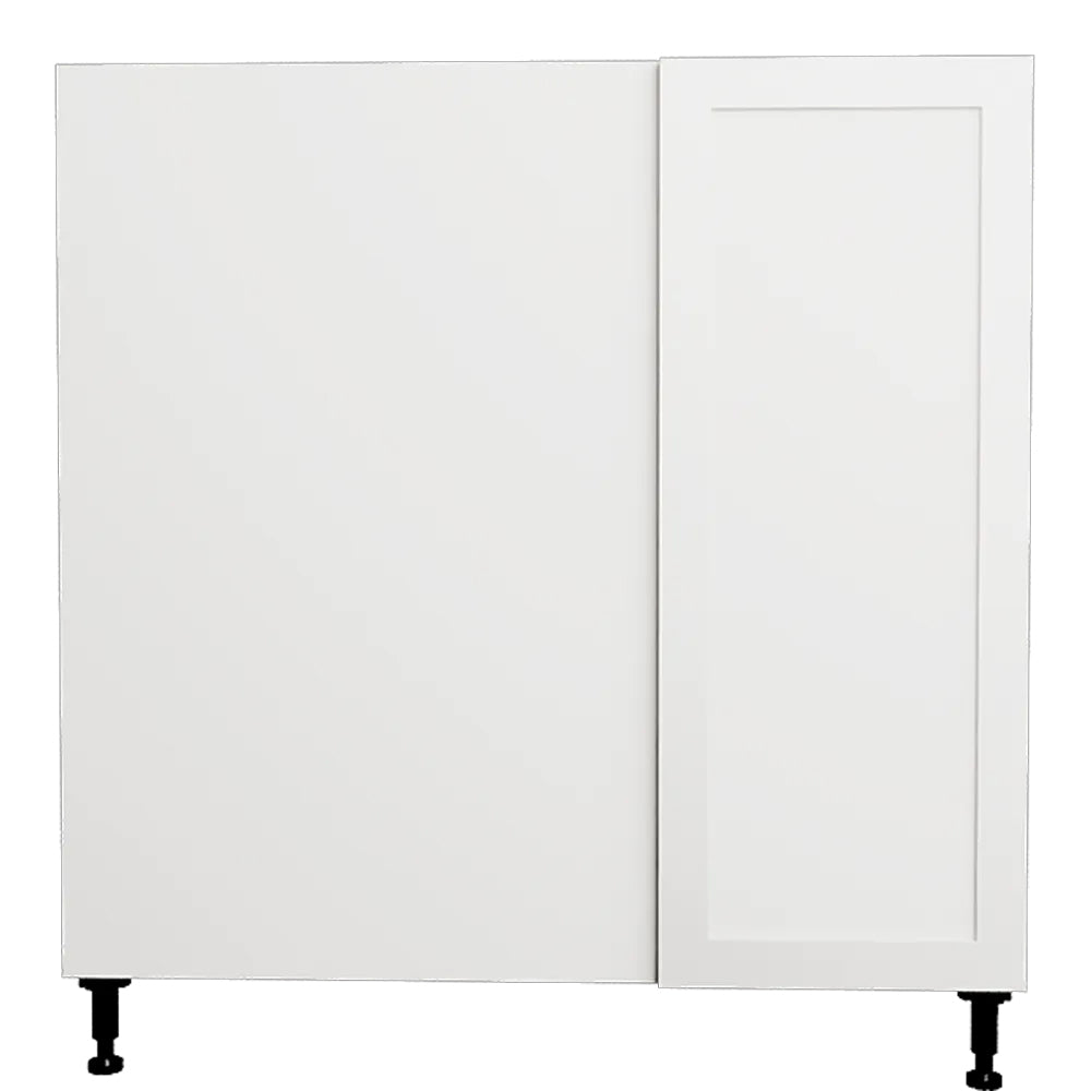 Shaler White Kitchen Cabinet Corner Base Unit 36 L x 34 3/4 H x 24 P in