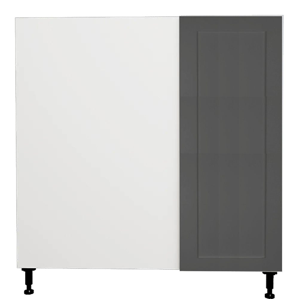 Armoire de cuisine bas en coin  gris mat 36 L x 34 3/4 H x 24 P po