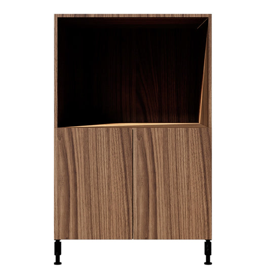 Armoire de cuisine pour micro-ondes cannelle chaude 24 L x 34-3/4 H x 24 P po